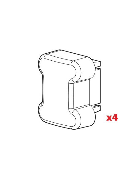 Set 4 tappi per barre commerciali in acciaio Nodrive Kargo