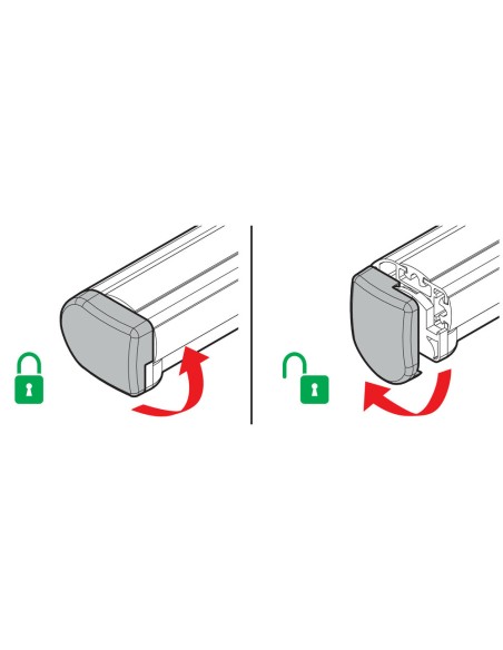 Set 2 tappi per barre commerciali in alluminio Nodrive Kargo Plus
