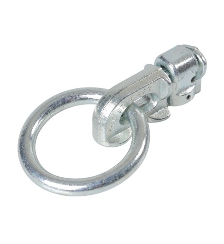 Anello di fissaggio con doppio perno per rotaie fermacarico a scorrimento T