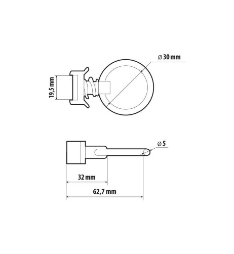 Anello di fissaggio con doppio perno per rotaie fermacarico a scorrimento T