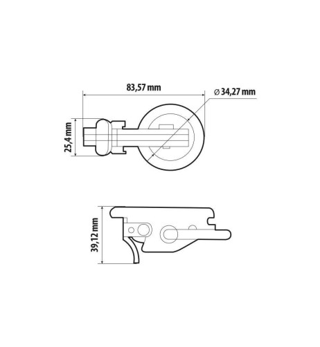 Anello di fissaggio per rotaie fermacarico ad incastro Type 1