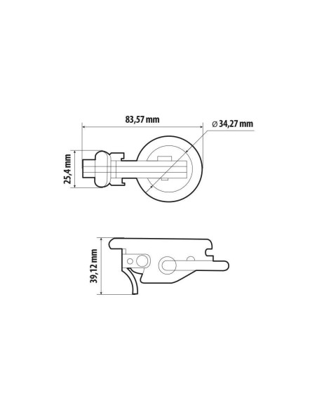 Anello di fissaggio per rotaie fermacarico ad incastro Type 1