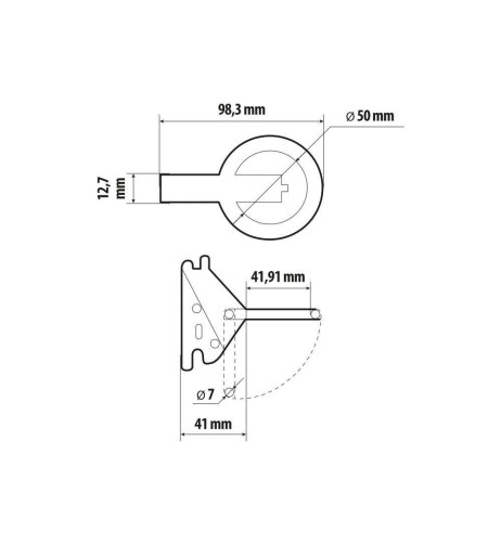 Anello di fissaggio per rotaie fermacarico ad incastro Type 2