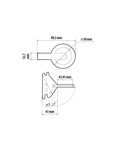 Anello di fissaggio per rotaie fermacarico ad incastro Type 2
