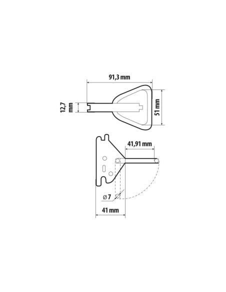 Anello di fissaggio per rotaie fermacarico ad incastro Type 3