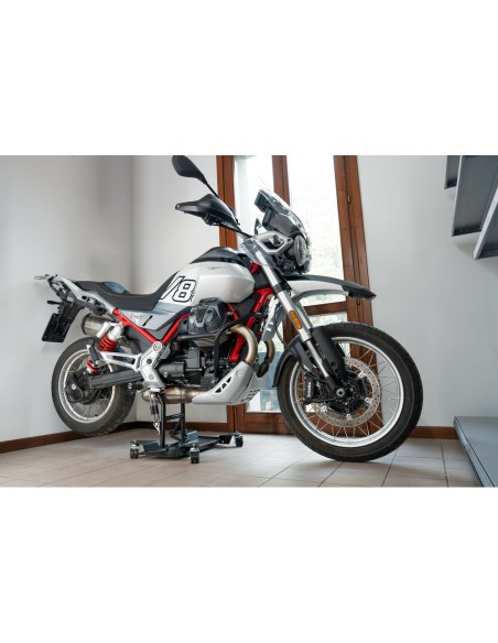 Carrello sposta moto per cavalletto centrale con freno a leva