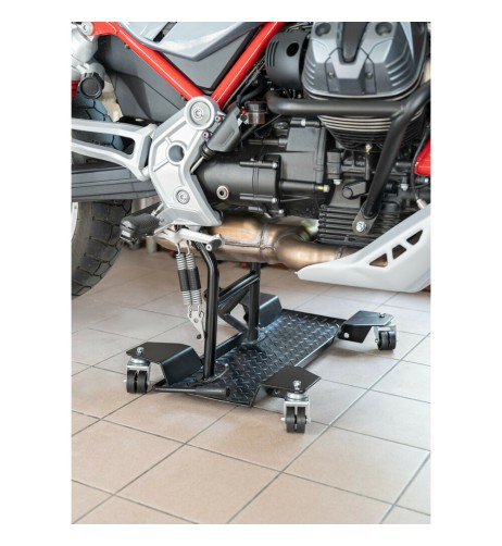 Carrello sposta moto per cavalletto centrale con freno a leva