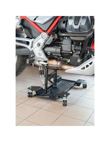 Carrello sposta moto per cavalletto centrale con freno a leva