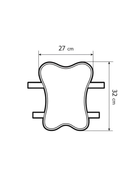 Cuscino traspirante in gel per moto e scooter taglia XL 27x32cm