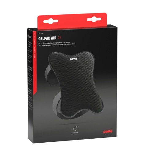 Cuscino traspirante in gel per moto e scooter taglia XL 27x32cm