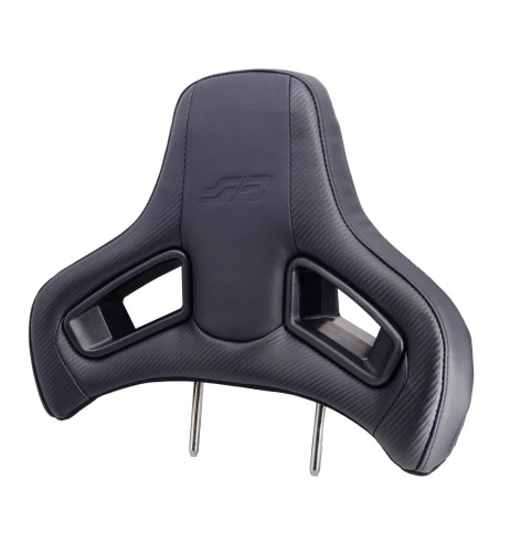 Poggiatesta universale in pelle per sedile auto carbon look Simoni Racing