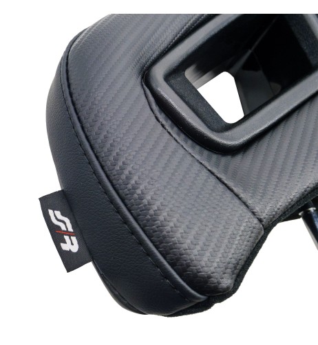 Poggiatesta universale in pelle per sedile auto carbon look Simoni Racing