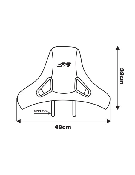 Poggiatesta universale in pelle per sedile auto carbon look Simoni Racing