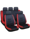 Set fodere coprisedili universali imbottiti auto Drift Nero Rosso