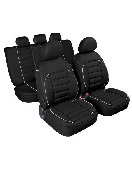 Set completo coprisedili fodere imbottiti De Luxe Sport Edition NERO