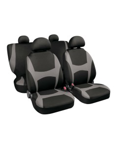 Set completo coprisedili fodere Stretch Fit Capri Nero Grigio