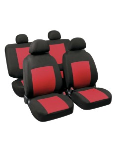 Set completo coprisedili fodere Stretch Fit Procida Nero Rosso