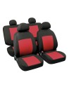 Set completo coprisedili fodere Stretch Fit Procida Nero Rosso
