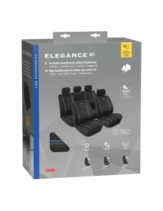 Kit completo coprisedili fodere auto universali poliestere Elegance Blu 2