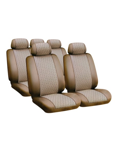 Kit completo coprisedili fodere auto universali poliestere Glamur Beige
