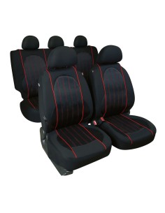 Kit completo coprisedili fodere auto universali poliestere Alissa Nero