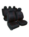 Kit completo coprisedili fodere auto universali poliestere Alissa Nero