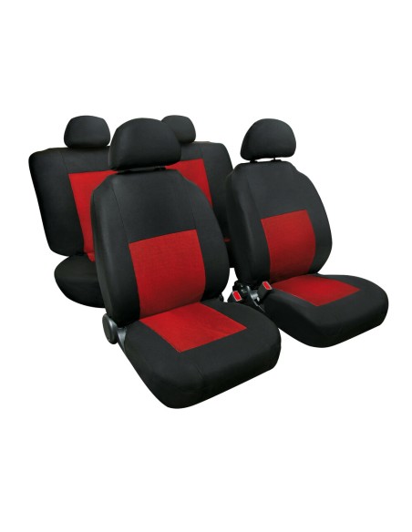 Set fodere coprisedili universali auto Sport rosso nero