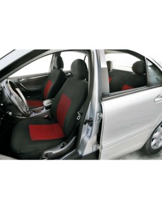 Set fodere coprisedili universali auto Sport rosso nero 2