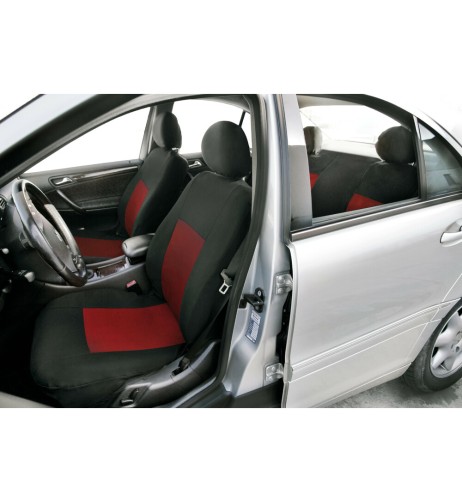 Set fodere coprisedili universali auto Sport rosso nero