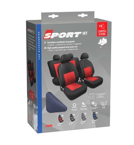 Set fodere coprisedili universali auto Sport blu nero