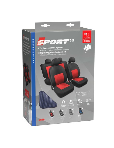 Set fodere coprisedili universali auto Sport blu nero