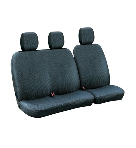 Set fodere coprisedili universali per furgone Dots 1 nero blu