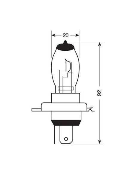 Coppia lampadine alogene Xenium Race H4 60 55W P43t 5000K 12V