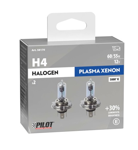 Kit lampadine plasma xenon 30 H4 12V 60 55W P43t 3600K