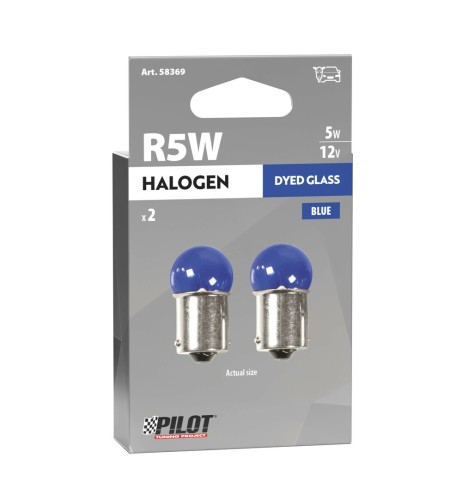 Lampadine alogene Blu Xe R5W 5W BA15s 12V moto scooter