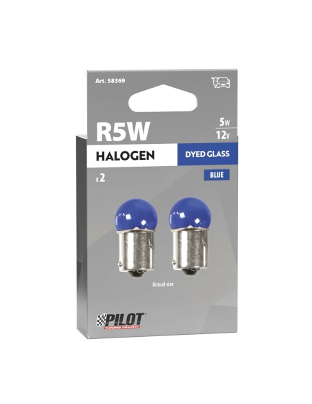 Lampadine alogene Blu Xe R5W 5W BA15s 12V moto scooter
