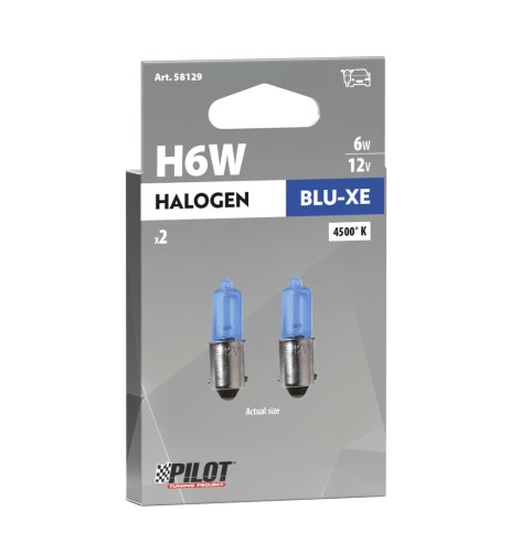 Coppia lampadine alogene Blu Xe BAX9s H6W 12V