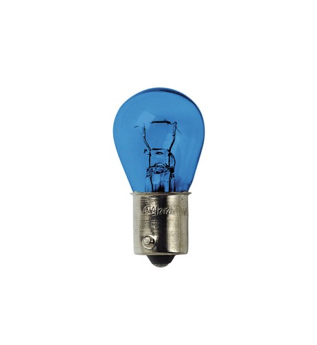 Coppia lampadine alogene Blu Xe 1 filamento 12V BA15s P21W
