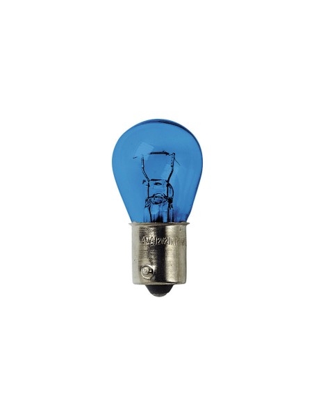 Coppia lampadine alogene Blu Xe 1 filamento 12V BA15s P21W