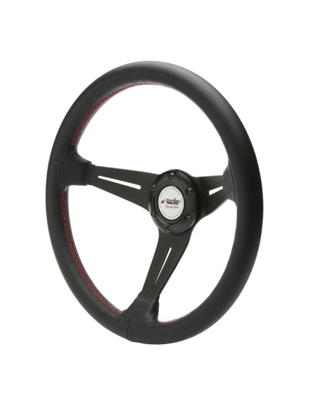 Volante sportivo a calice vera pelle nera 350mm Simoni Racing Class