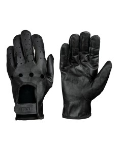 Guanti guida auto in pelle nera Taglia M Cuciti a mano