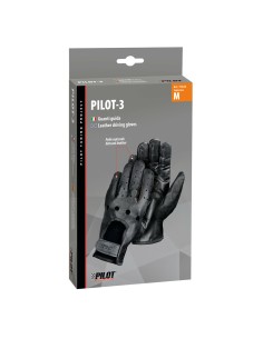 Guanti guida auto in pelle nera Taglia M Cuciti a mano 2