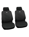 Coppia coprisedili fodere auto anteriori Ziga in cotone trapuntato nero
