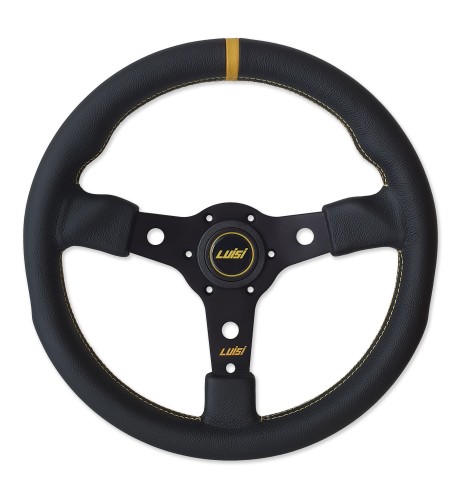 Volante universale Luisi Racing Corsa 350mm in pelle nera
