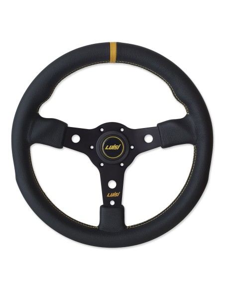 Volante universale Luisi Racing Corsa 350mm in pelle nera