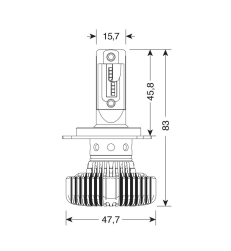 Kit di conversione a LED Halo Led Fit Master 2pz lampada H4 25W 4500lm