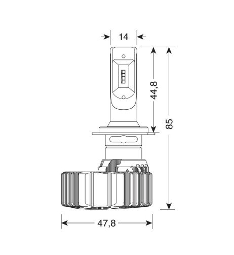 Kit di conversione a LED Halo Led Fit Master 2pz lampada H8 H9 H11 H16 25W 