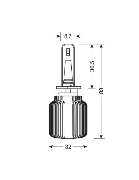 Kit di conversione a LED Halo Led Blade 2pz lampada H1 9 32V 16W 6500K