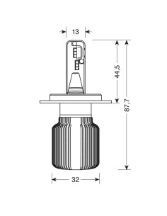 Kit di conversione a LED Halo Led Blade 2pz lampada H4 9 32V 20W 6500K 2