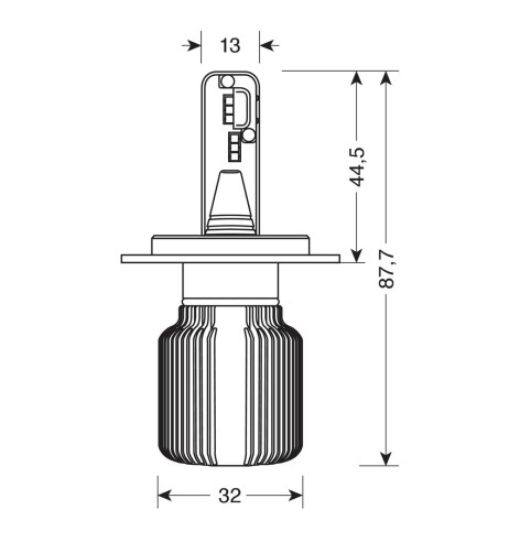 Kit di conversione a LED Halo Led Blade 2pz lampada H4 9 32V 20W 6500K